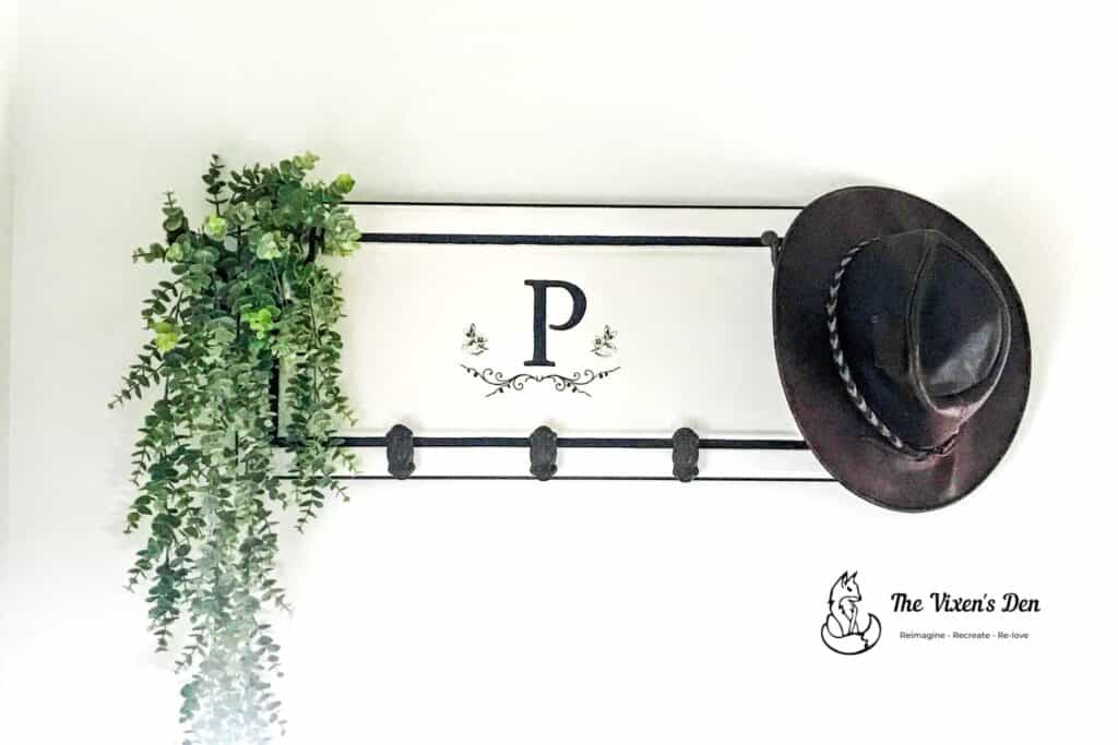 Cabinet Door Upcycle to a Hat Rack - The Vixen's Den Studio