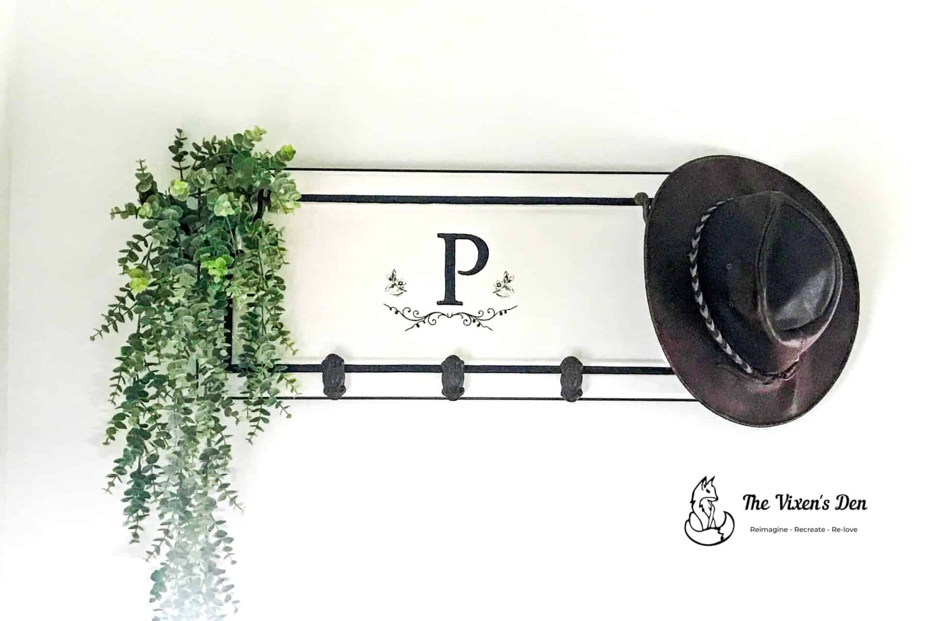 Cabinet Door Upcycle to a Hat Rack