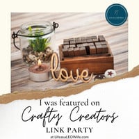 I was featured on crafty creators link party.