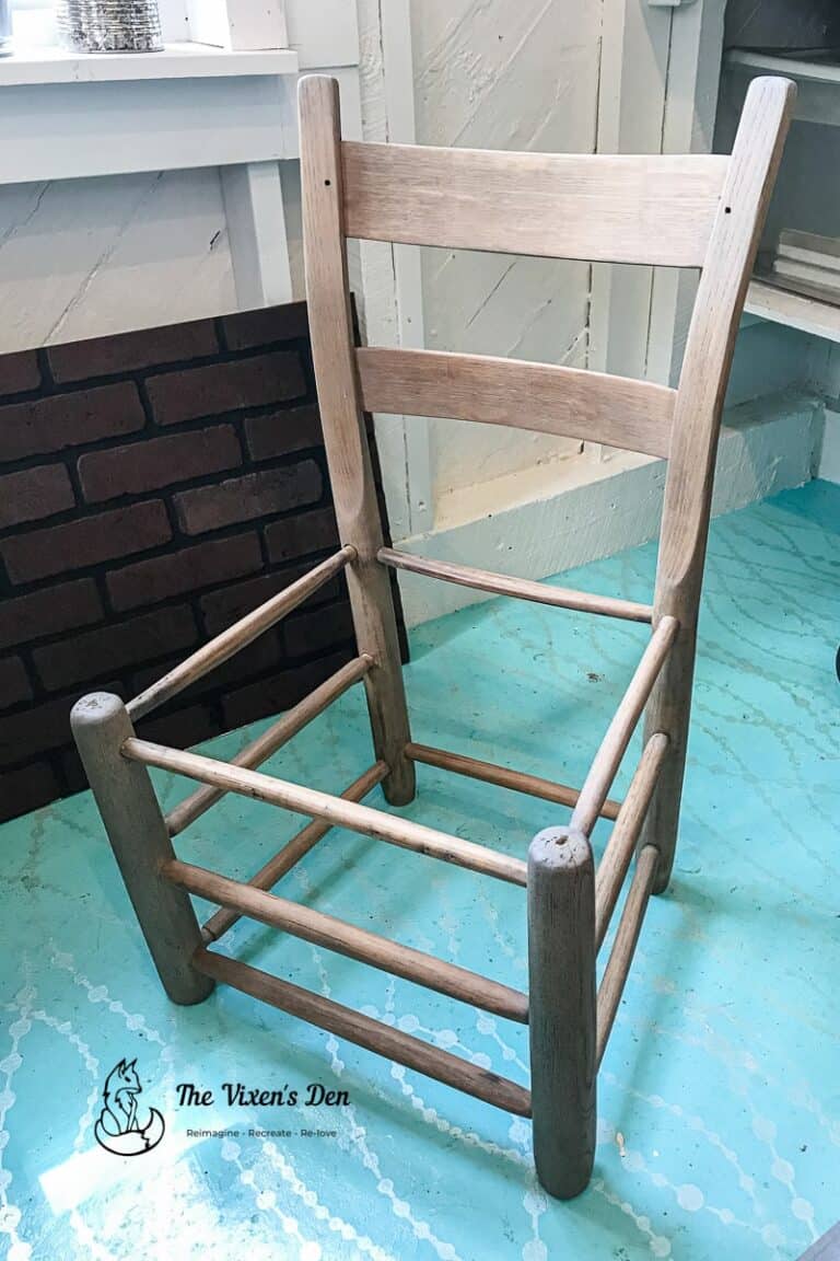 ladderback chair stained with voodoo gel stain