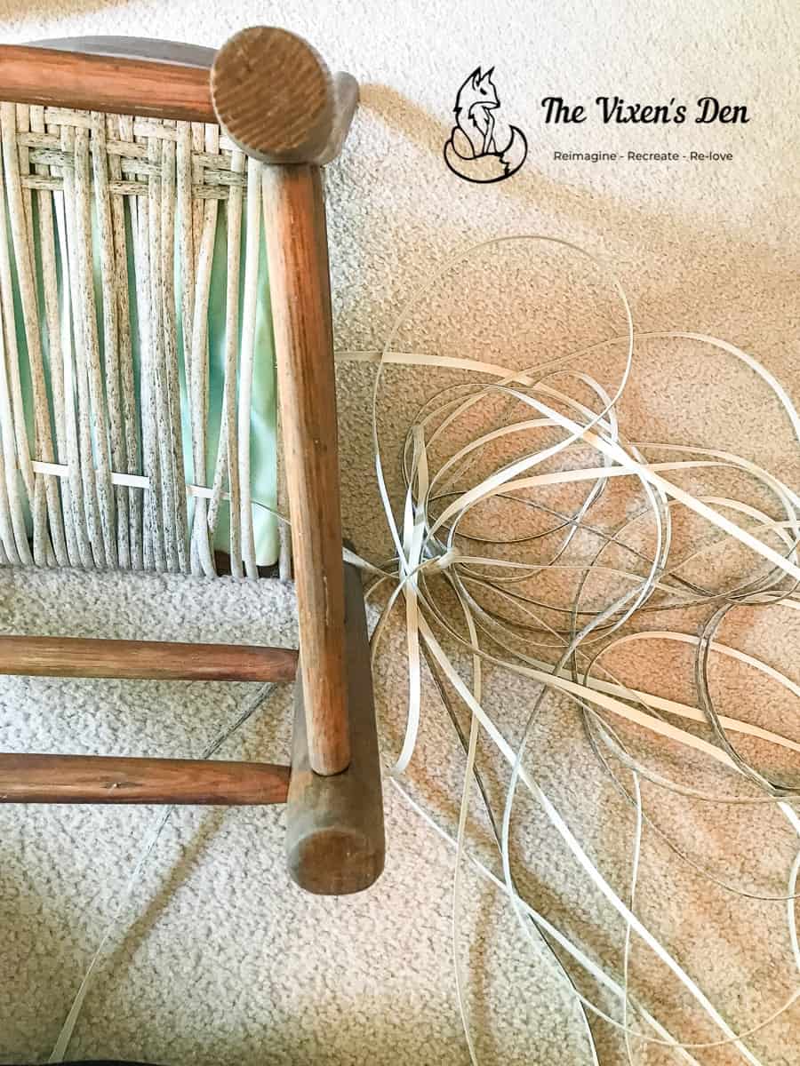 How to Weave a Chair Seat with Faux Rattan Reed/Splint The Vixen's