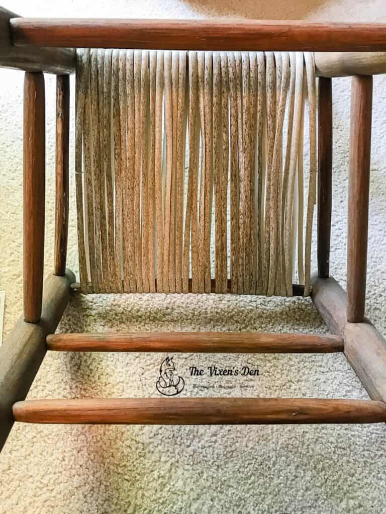 How to Weave a Chair Seat with Faux Rattan Reed/Splint The Vixen's