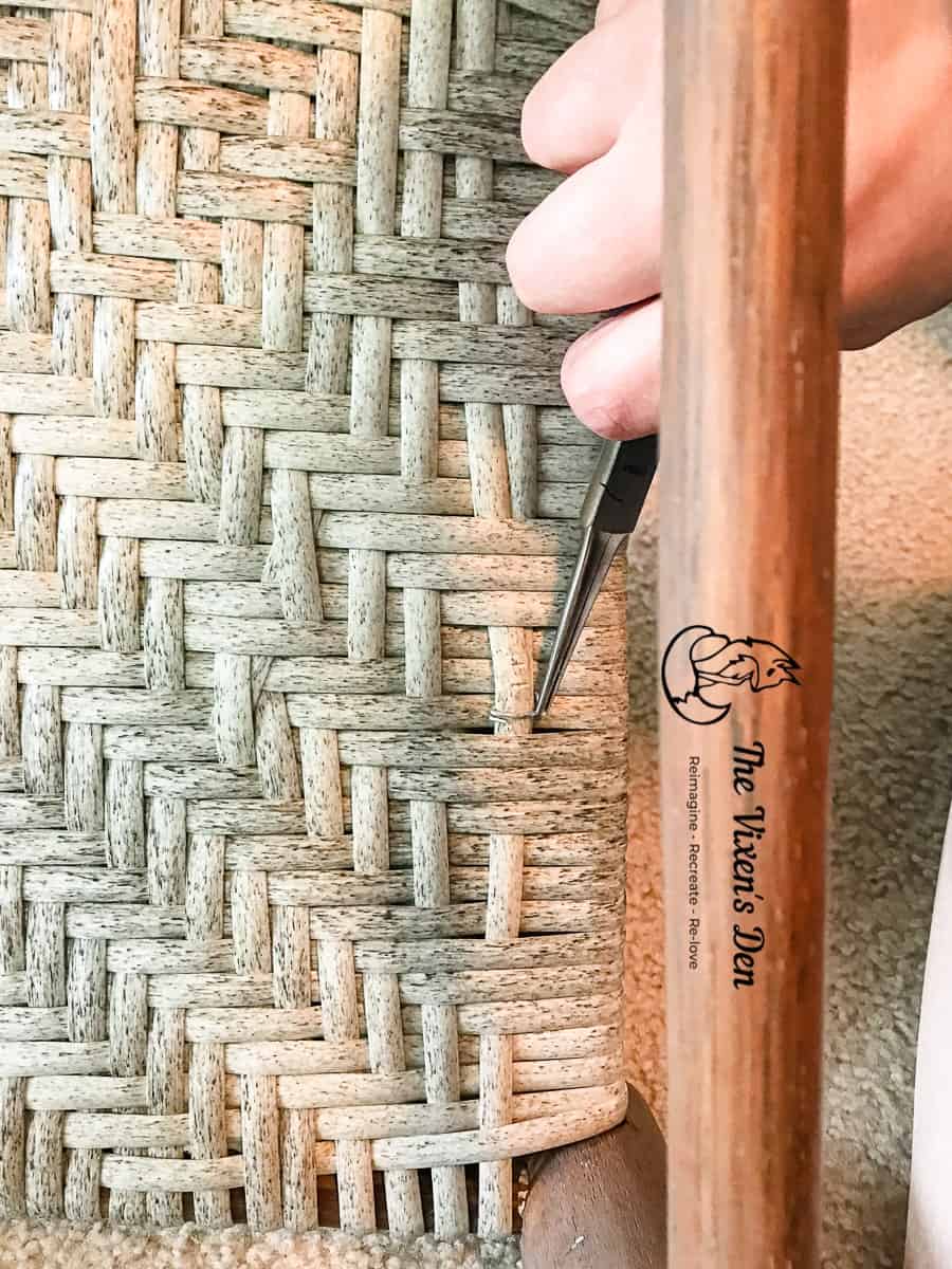 How to Weave a Chair Seat with Faux Rattan Reed/Splint The Vixen's