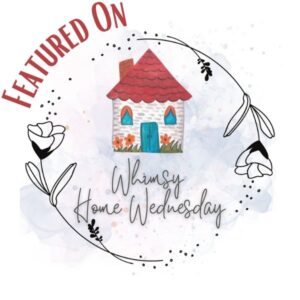 Whimsy Home Wednesday Link Party Feature Button