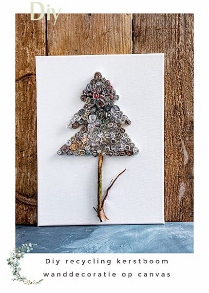 Diy-recycling-kerstboom-wanddecoratie-op-canvas-min