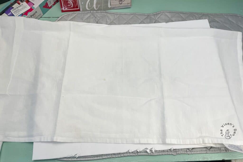 Flour Sack Towel Folded in Half