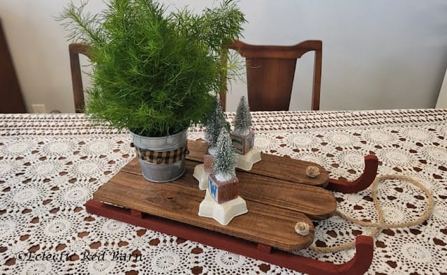 DIY Sled Tray-Eclectic Red Barn