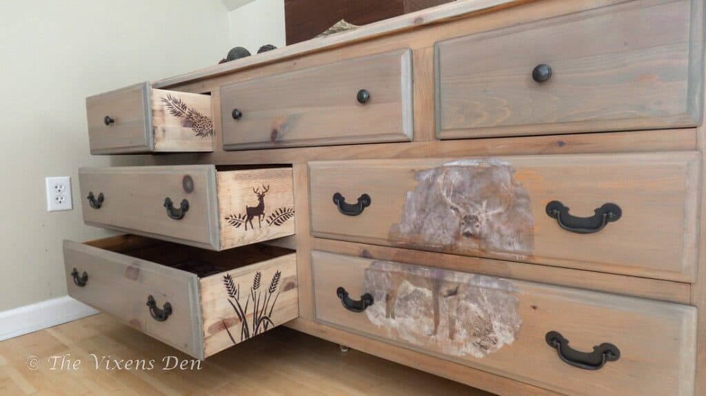 Deer Dresser Drawer Detail Pulls and Deer Detail-the vixens den-min