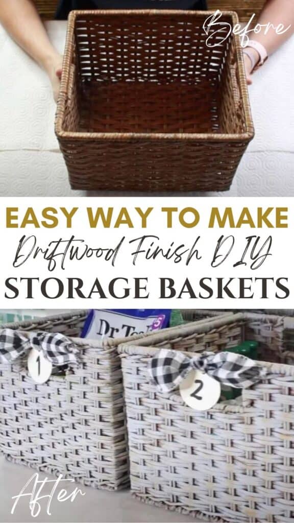 Easy-Way-To-Create-Aged-Driftwood-Finish-DIY-Storage-Baskets-Arts and Classy