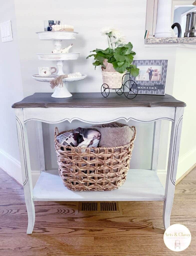 How-To-Restore-A-Farmhouse-Console-Table-Cheap-Thrift-Store-Find-Arts and Classy-min