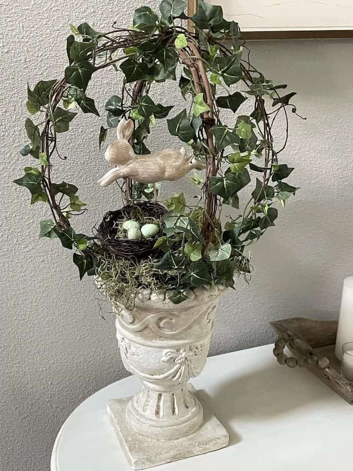 An Organized Season DIY Topiary Frame from a Greapevine Wreath-min