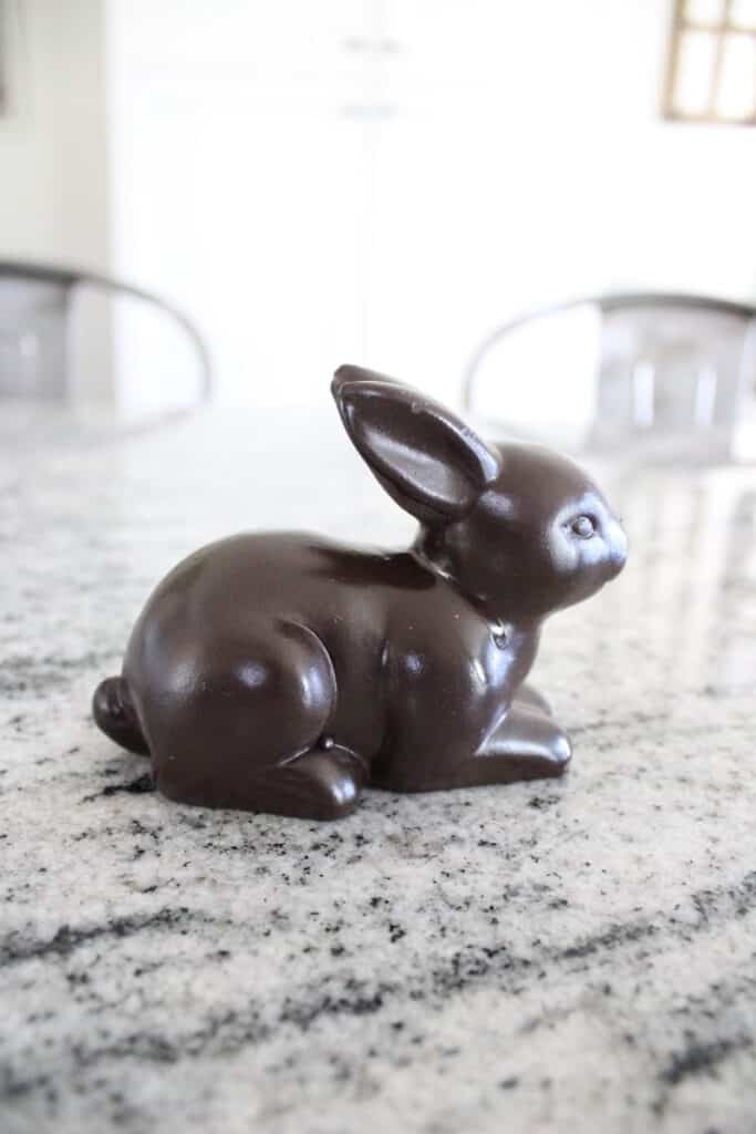 Finished Faux Chocolate bunny - Mornings on Macedonia-min