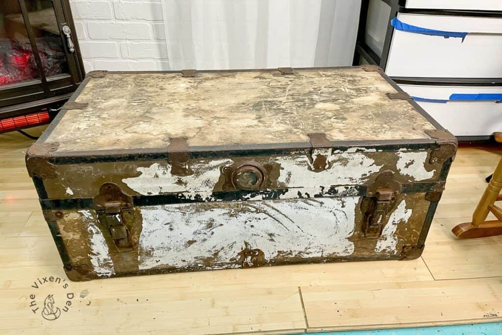 An Old Trunk made into a Wine Cabinet - classic upcycle 