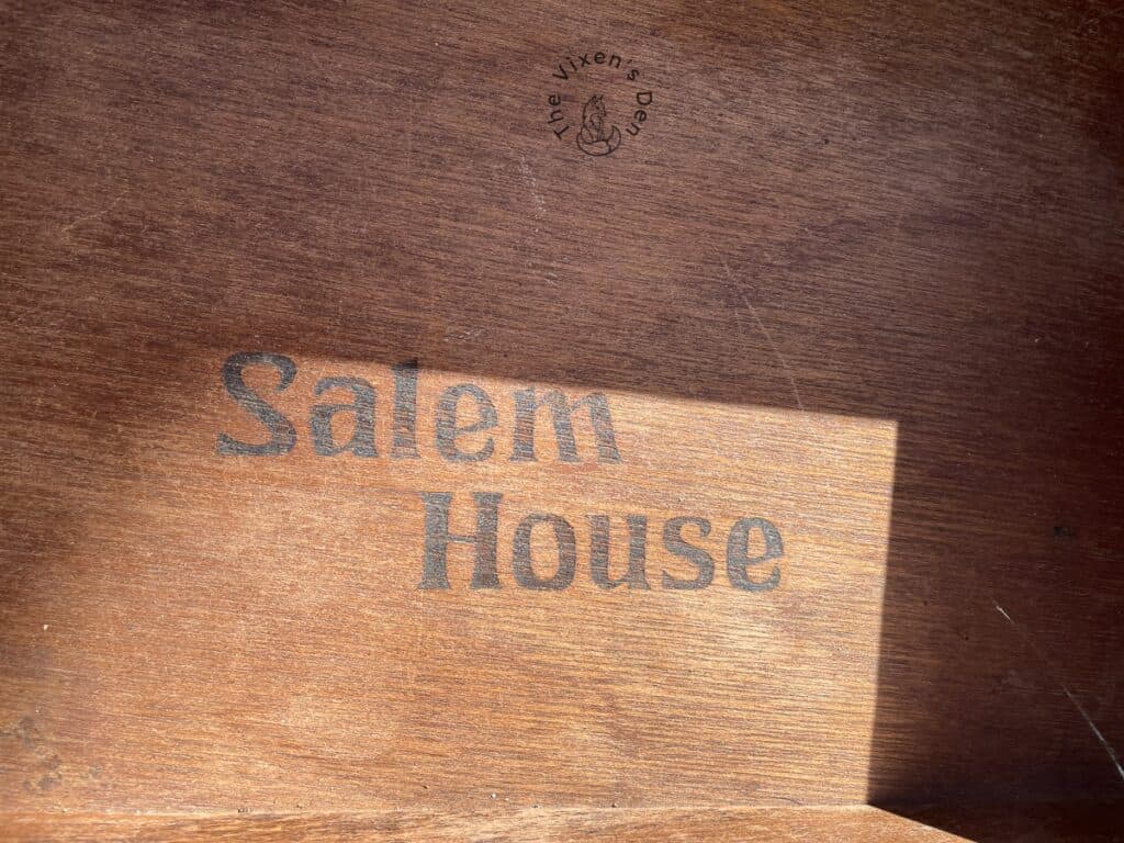 End table makers mark - Salem House