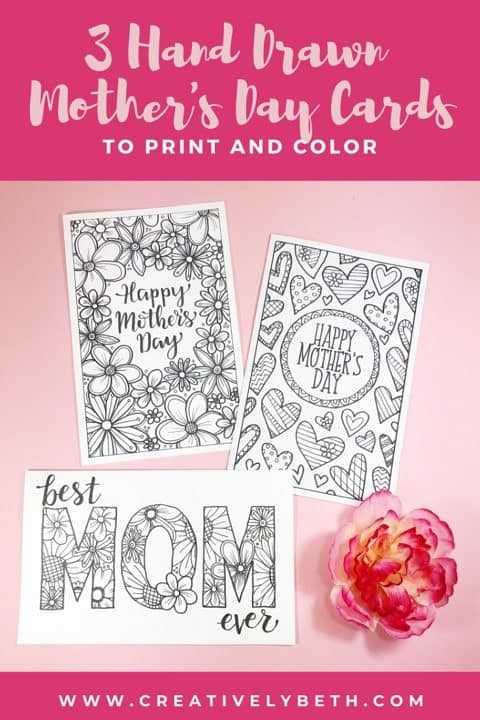 Hand Drawn Mother's Day Cards - Creatively Beth-min
