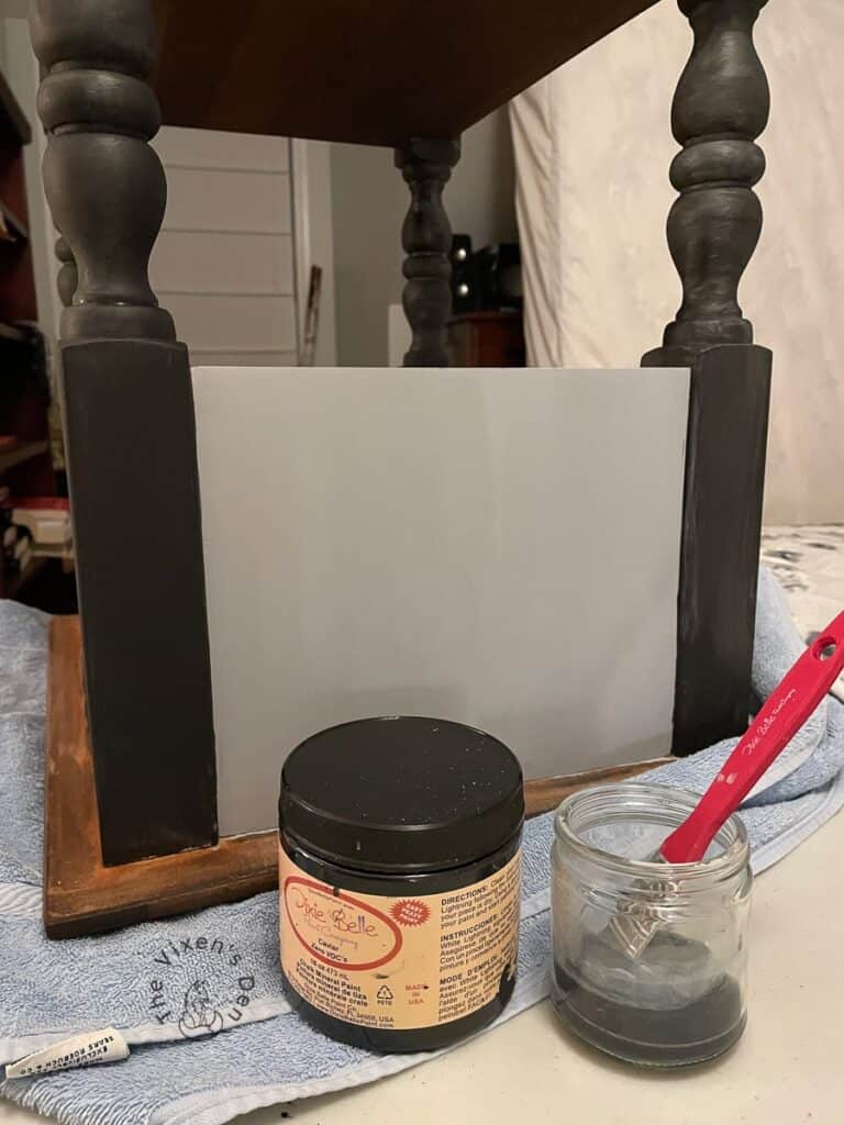 End Table Makeover with Chalk Paint and Gel Stain - The Vixen's