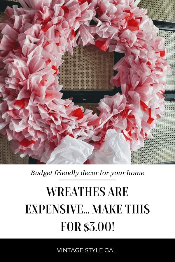 How to make an inexpensive wreath - Vintage Style Gal-min