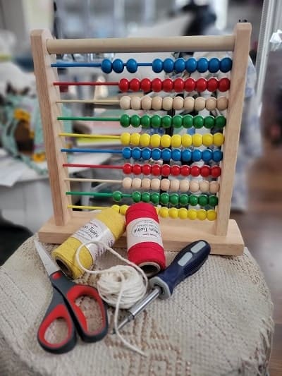 Bead Toy And Supplies To Upcycle into Bead Garland For Mantel - Fifth Sparrow No More-min