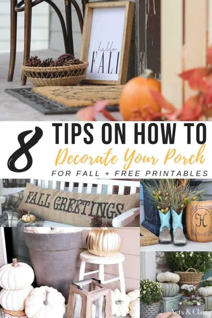 8 tips on how to decorate your porch for fall free printables.