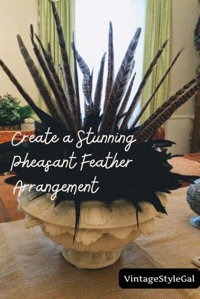 Create a stunning pheasant feather arrangement.