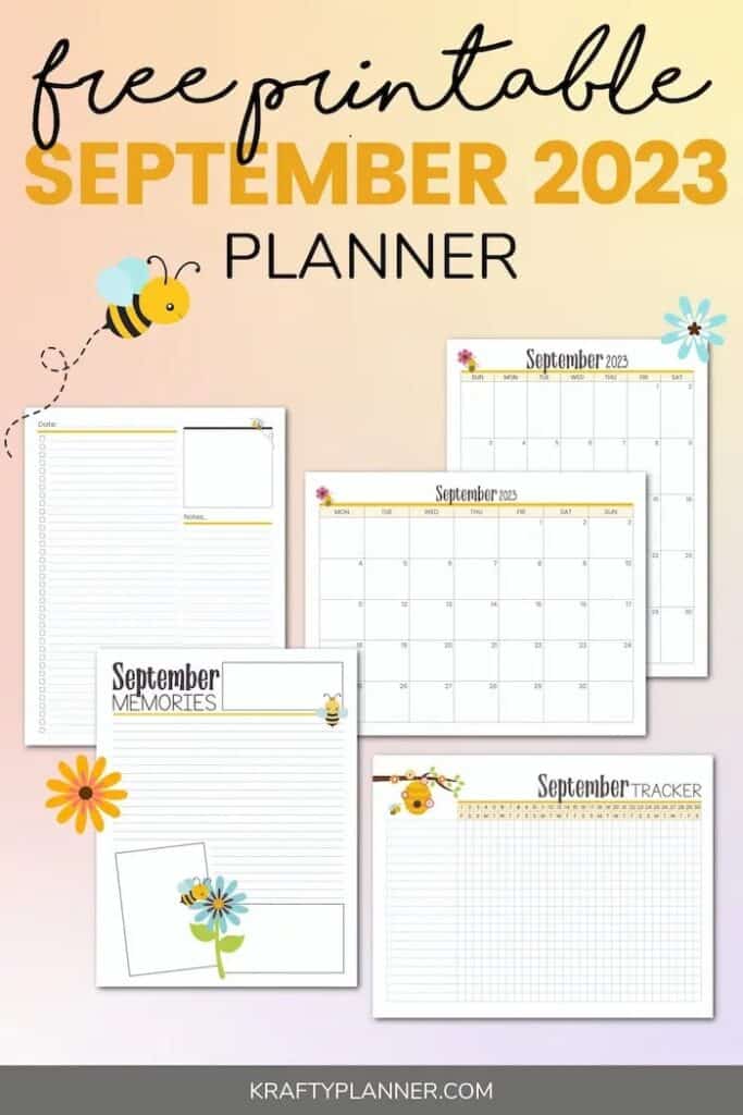 Free printable september 2019 planner.