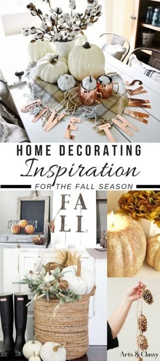 Home decorating inspiration for the fall season.