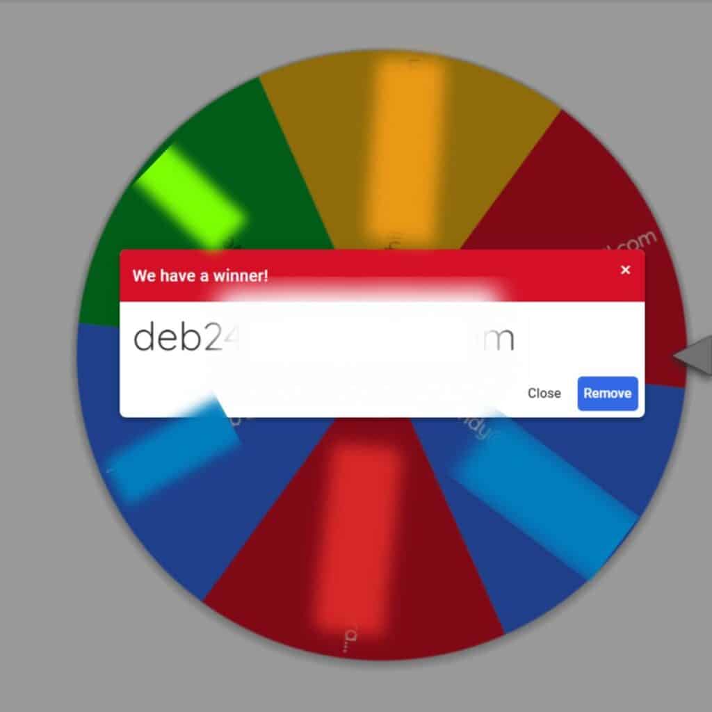 A wheel with the word 'deb' on it.