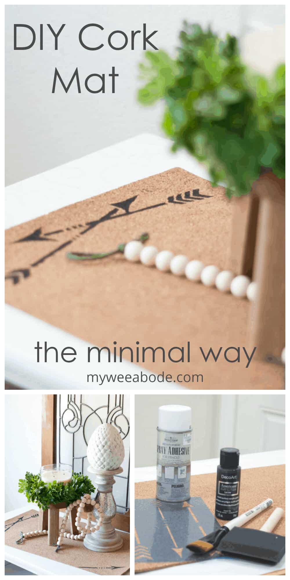Diy cork mat the minimal way.