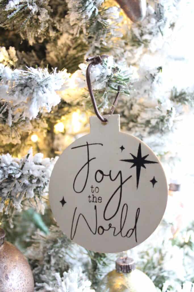 Joy to the world christmas ornament.