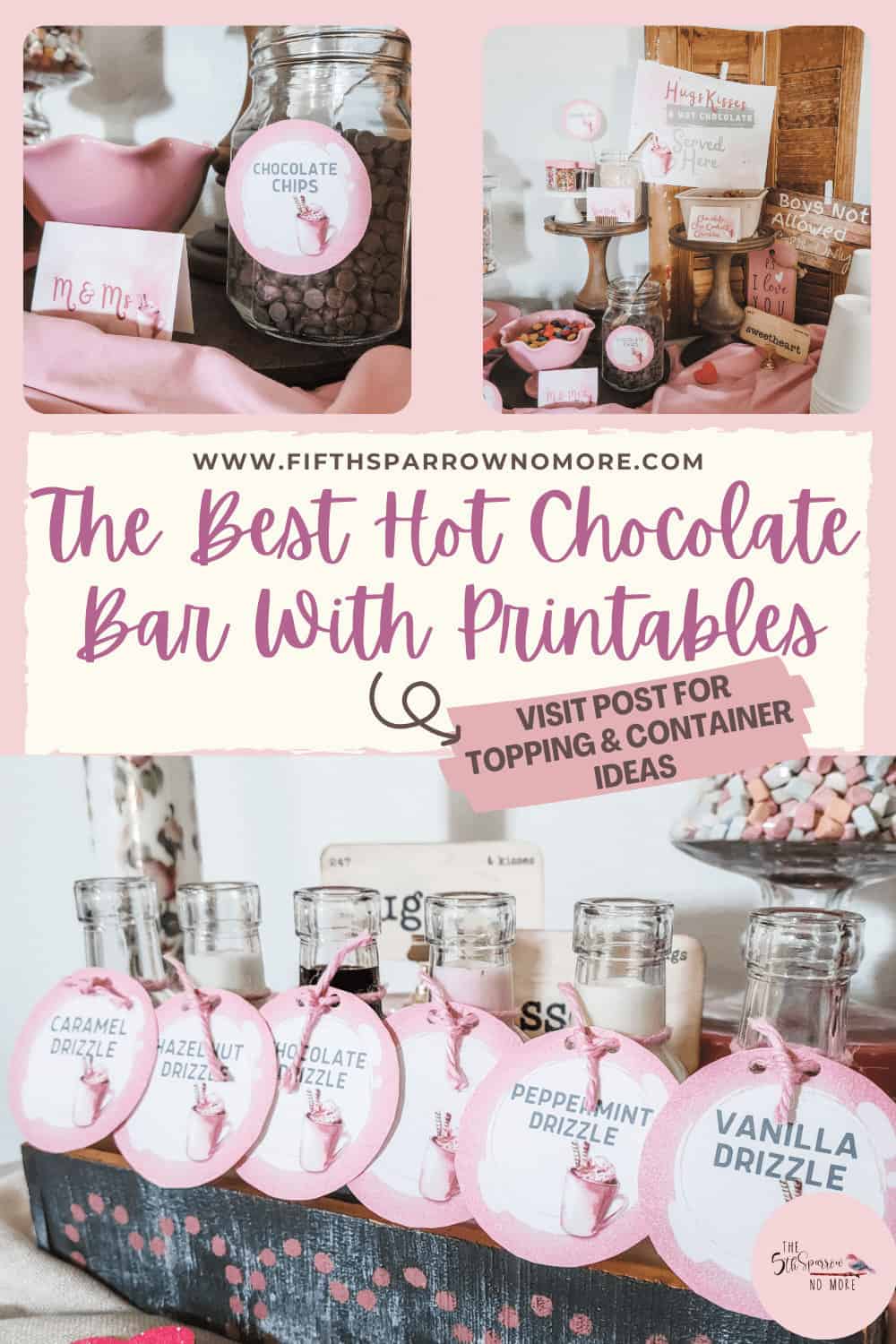 The best hot chocolate bar with printables.