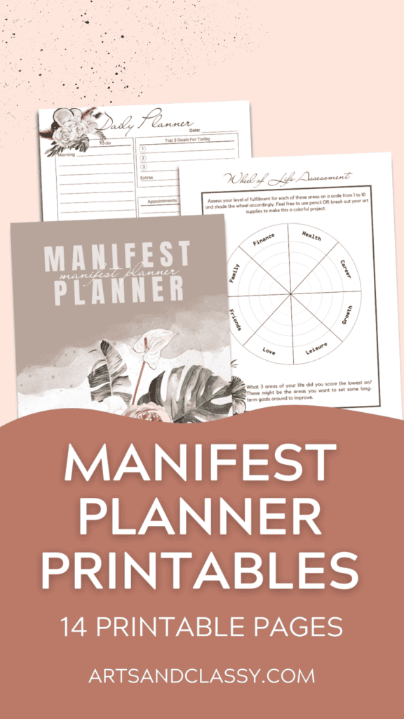Manifest planner printables.
