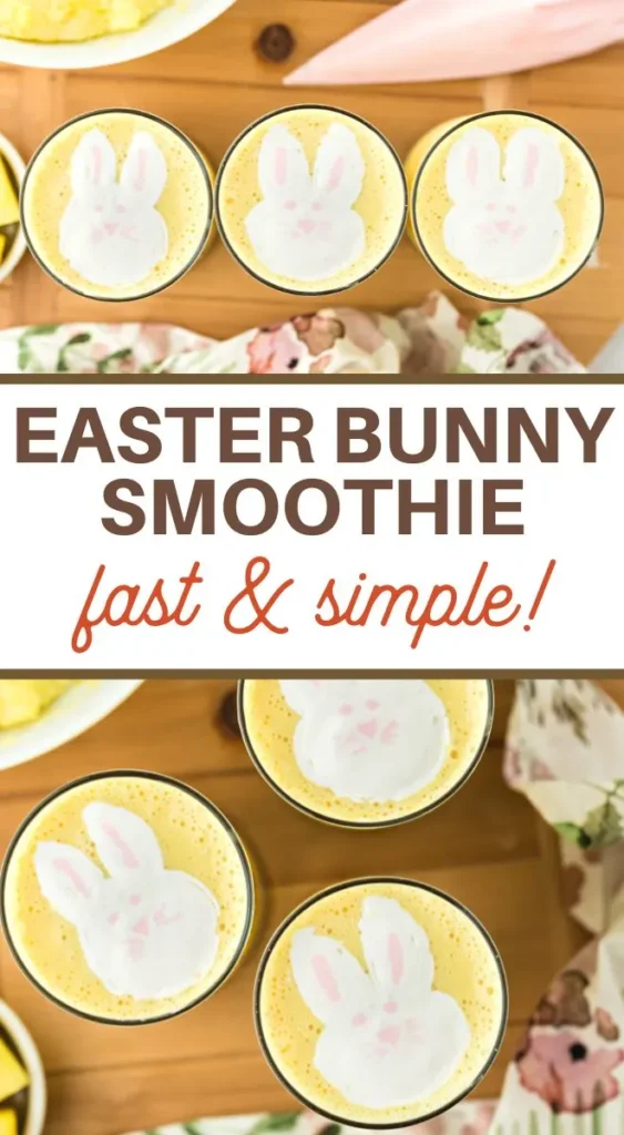 Easter bunny smoothie fast and simple.